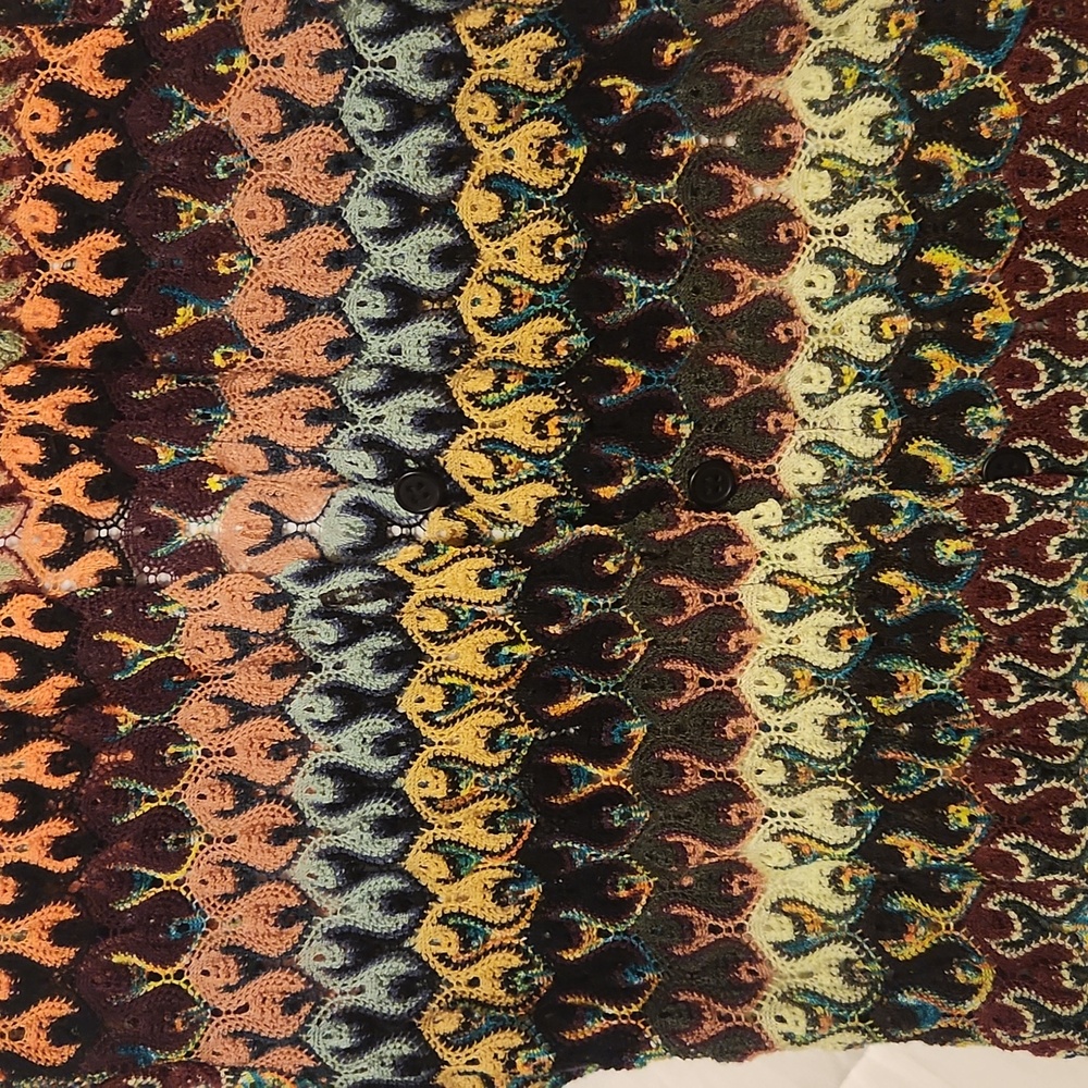 Lace Multi Color Button Down Blouse - image 4